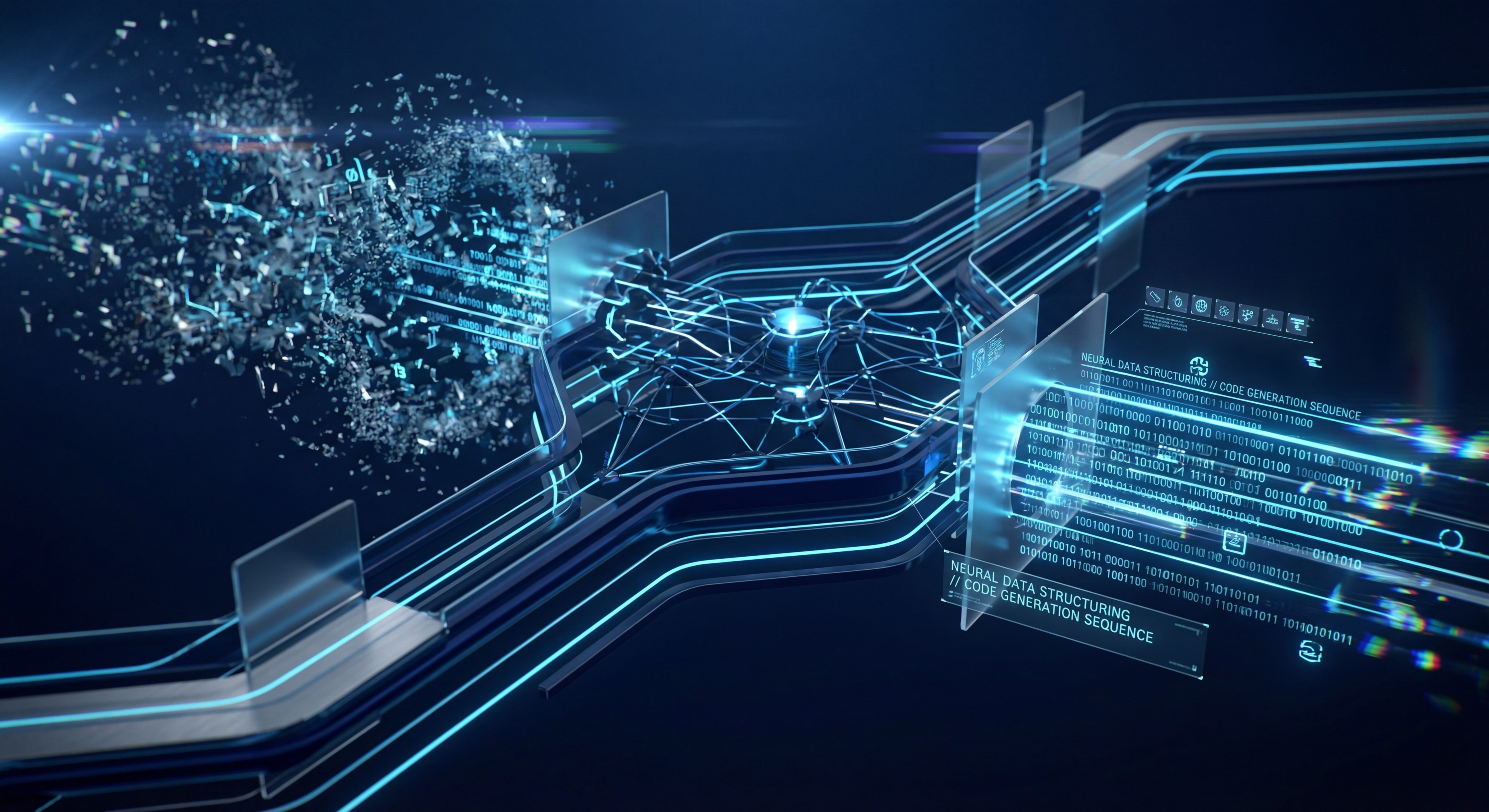 Abstract visualization of agentic input structure