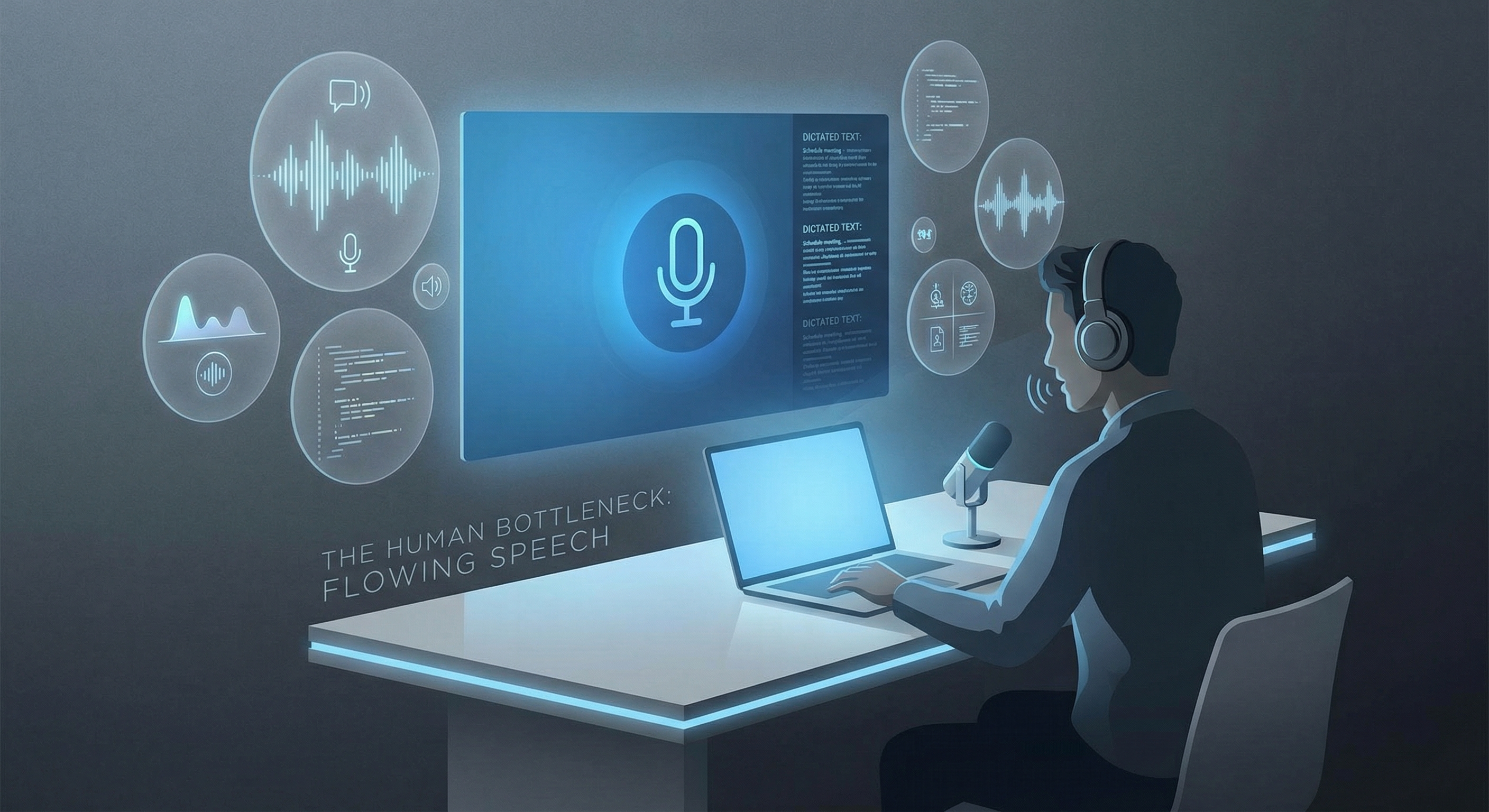 Abstract illustration representing Apple's AI app store and the input bottleneck