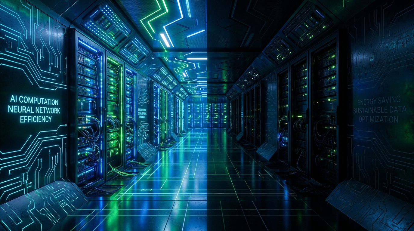 AI data centers consuming electricity with local voice AI processing on-device