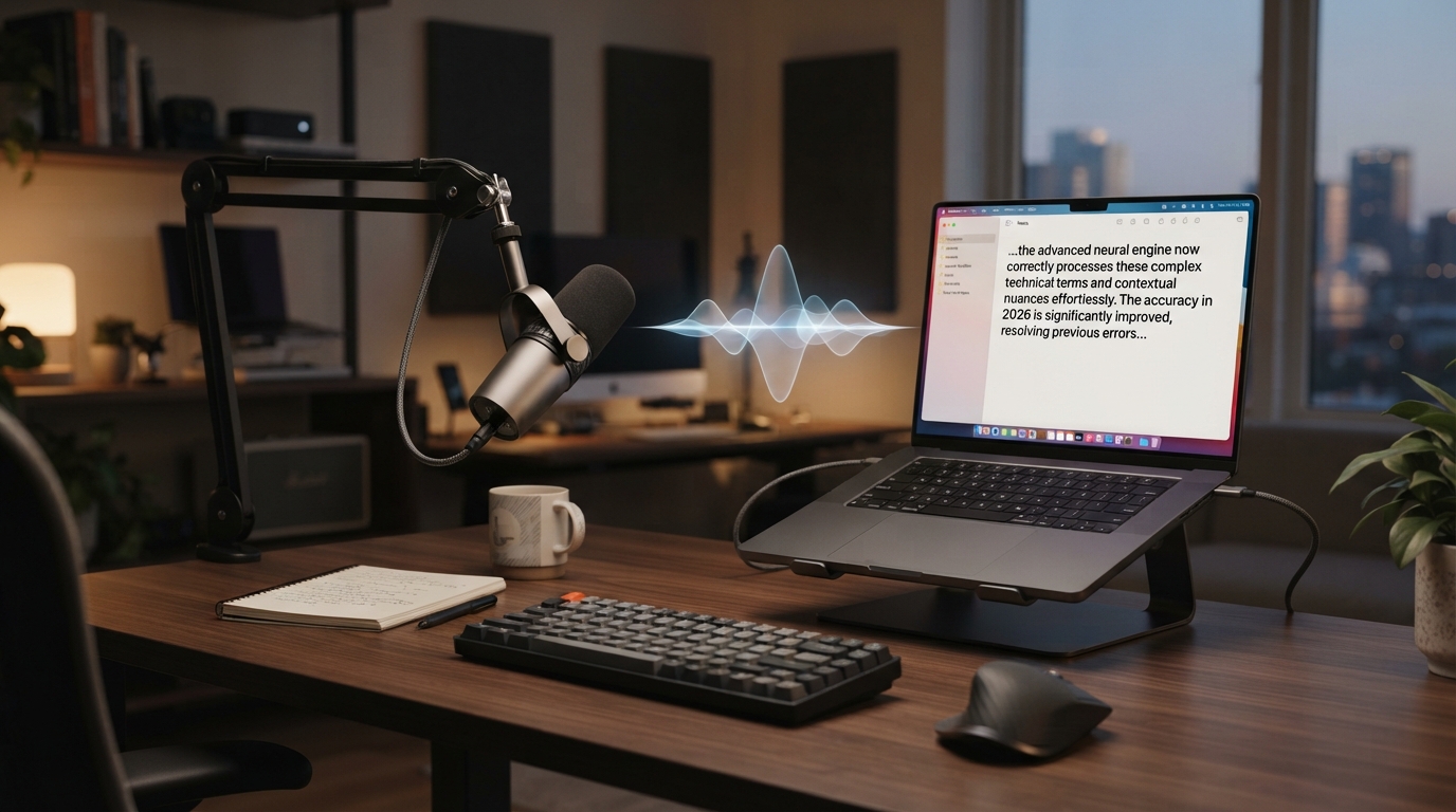 Editorial illustration for Apple Dictation Accuracy Problems in 2026: What Actually Fixes Them