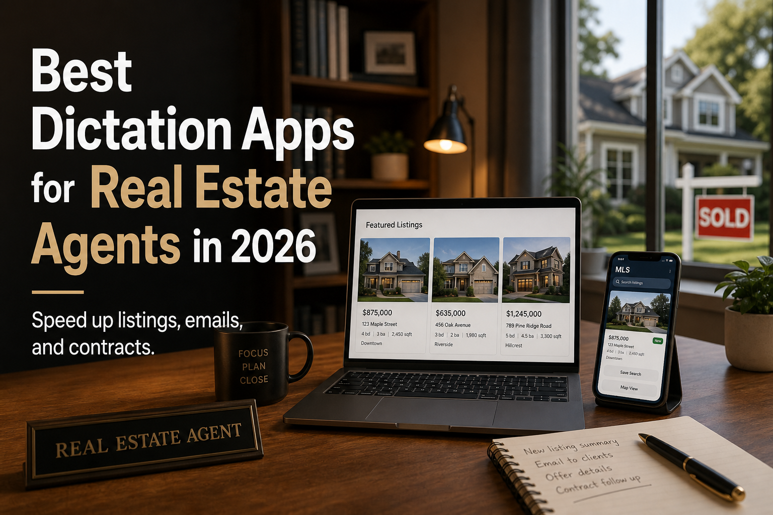 Best Dictation Apps for Real Estate Agents in 2026 hero image
