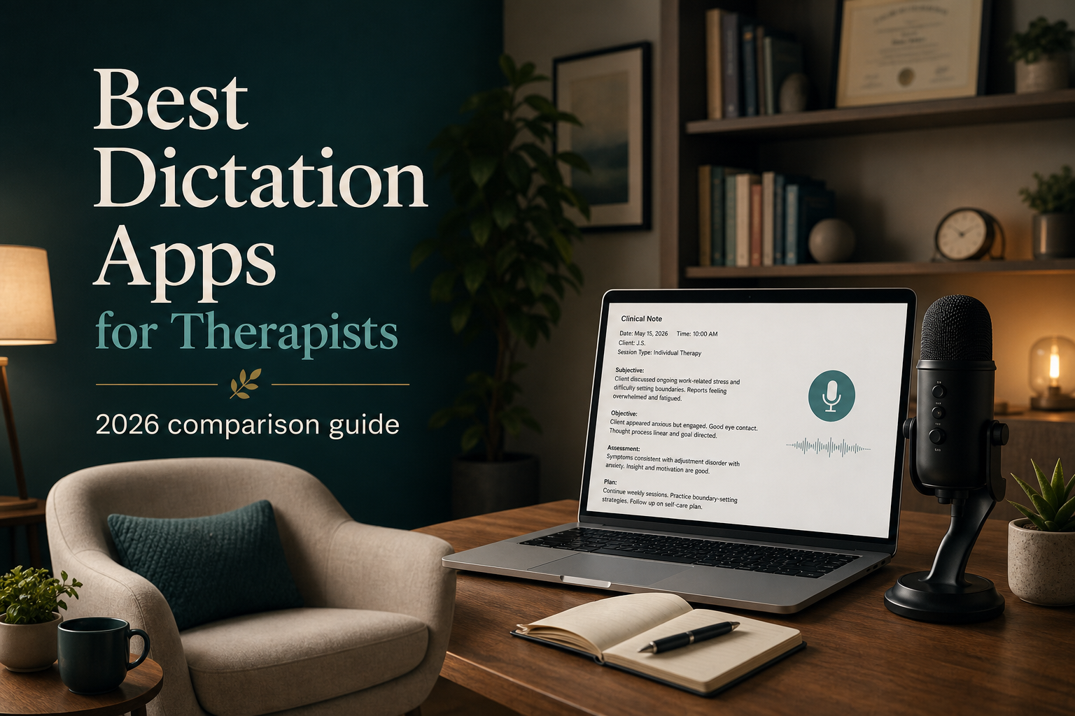Best Dictation Apps for Therapists and Psychologists in 2026 hero image
